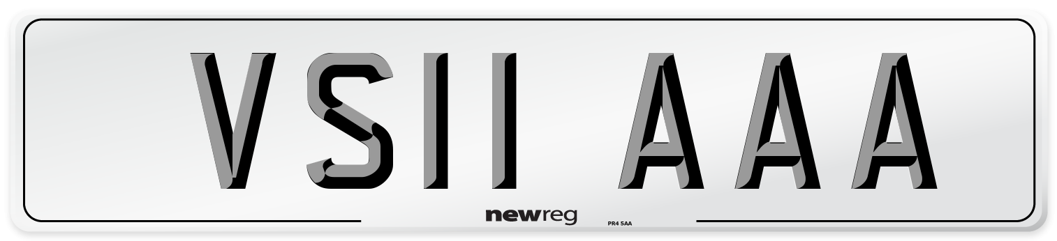 VS11 AAA Number Plate from New Reg